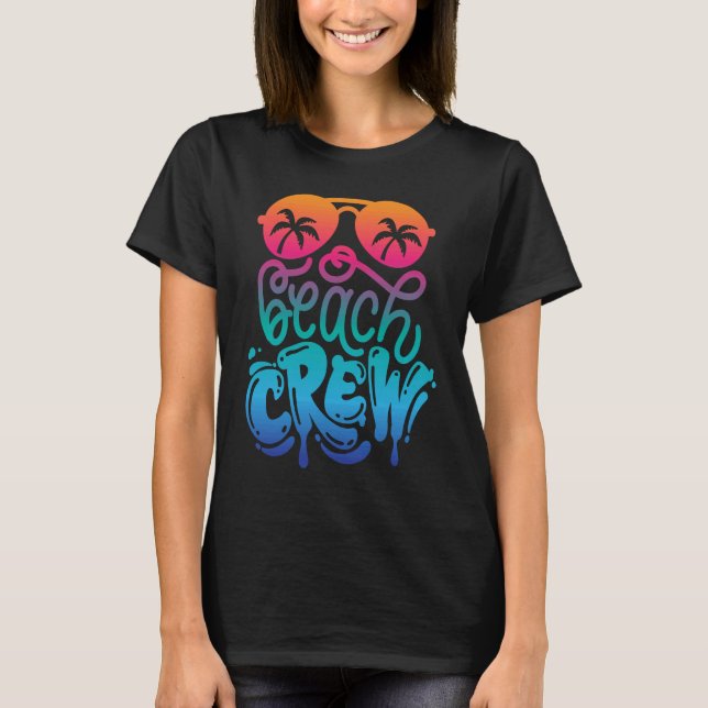 Beach Crew Family Vacation Matching Group T-Shirt (Front)