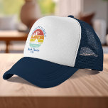 Beach Cruise Family Reunion Retro Matching Trucker Hat<br><div class="desc">Going on a family cruise vacation? Customise these camping retro designs for the whole family by adding your family name or custom text, and year of the adventure. I hope it’s not just about the cool design that caught your eye but the fact you’ll never find it in a department...</div>