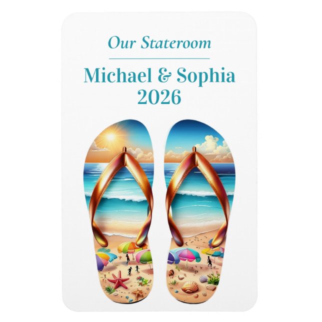 Beach Cruise Ship Stateroom Magnet (Vertical)