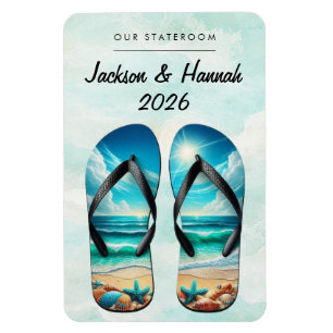 Beach Cruise Ship Stateroom Magnet