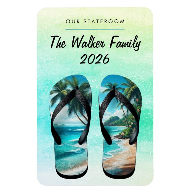 Beach Cruise Ship Stateroom Magnet (Vertical)