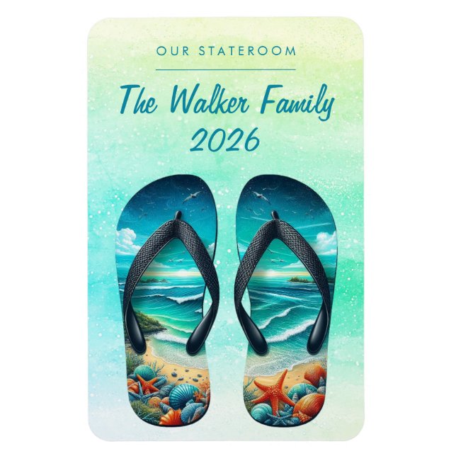 Beach Cruise Ship Stateroom Magnet (Vertical)