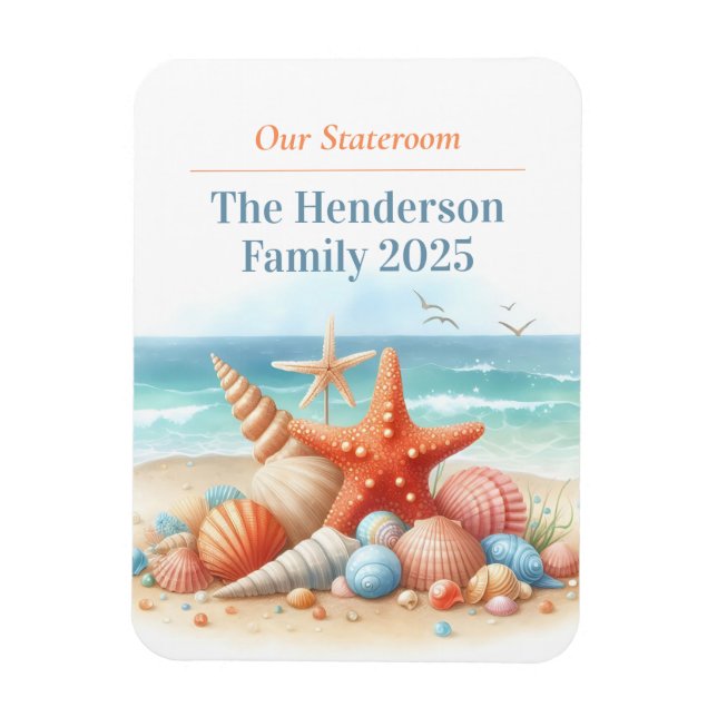 Beach Cruise Ship Stateroom Magnet (Vertical)
