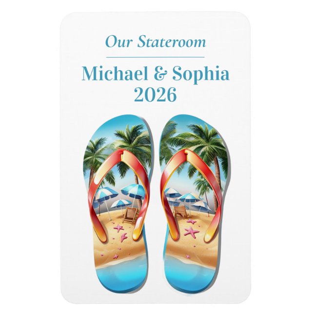 Beach Cruise Ship Stateroom Magnet (Vertical)