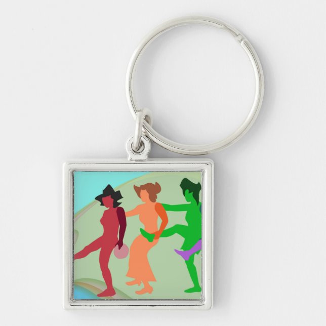 Beach Dance Key Ring (Front)