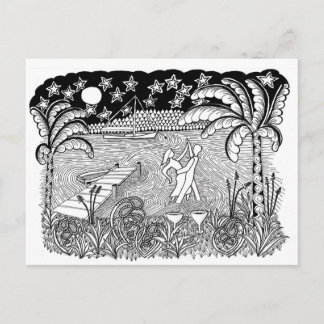 Beach Dancing Style Postcard