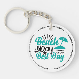 Beach Day Best Day-68634 Key Ring