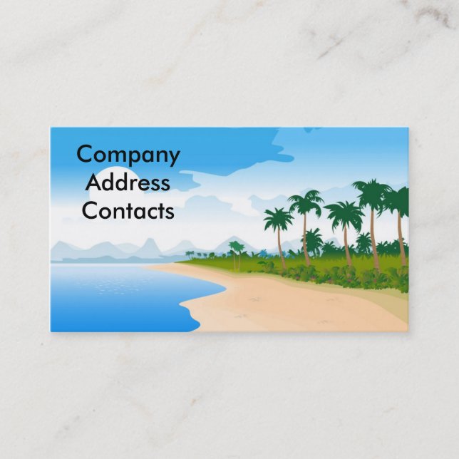 beach_day, CompanyAddressContacts Business Card (Front)