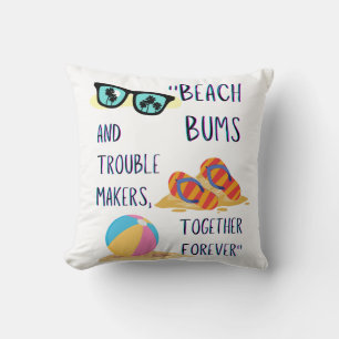 beach day quote cushion