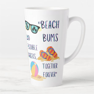beach day quote latte mug