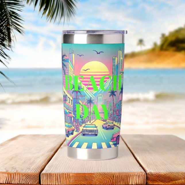 Beach Day Stemless Wine Tumbler (Beach)