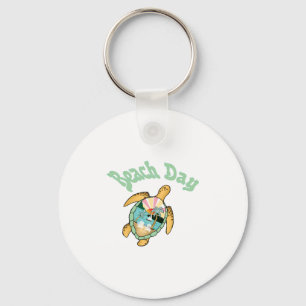 Beach Day, Summer, Turtle, Key Ring