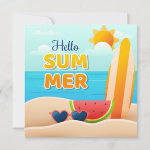 Beach Days Hello Summer Greeting Card