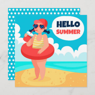 Beach Days Hello Summer Greeting Card