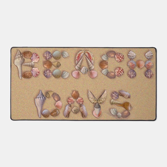 Beach Days in Sea Shells Desk Mat (Front)