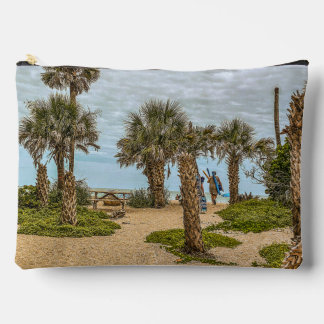 Beach Days, Overcast Beach Garden Accessory Pouch
