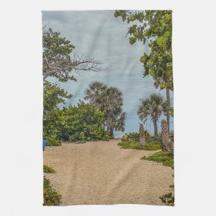 Beach Days, Overcast, Beach Welcome Tea Towel