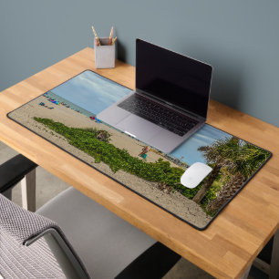 Beach Days, Overcast, Green Vines Alligator Desk Mat