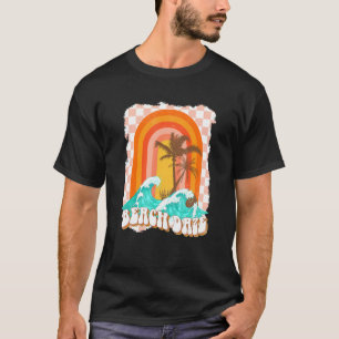 Beach Daze Palm Trees Waves Vintage Retro Beach De T-Shirt