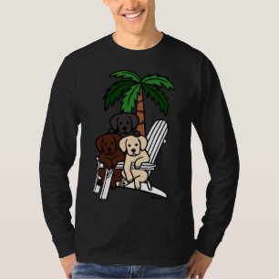 Beach Deck Chair Labradors T-Shirt