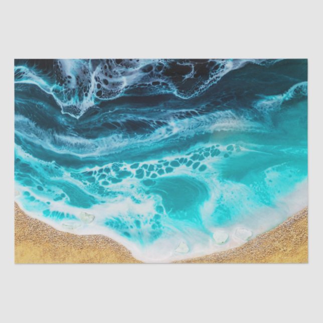 Beach decoupage tissue paper (Front)