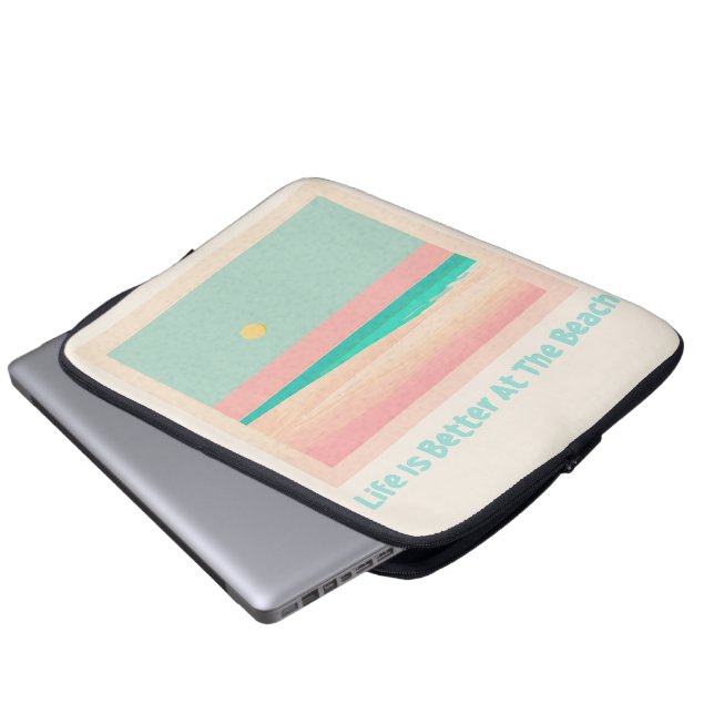 Beach design  laptop sleeve (Front Bottom)
