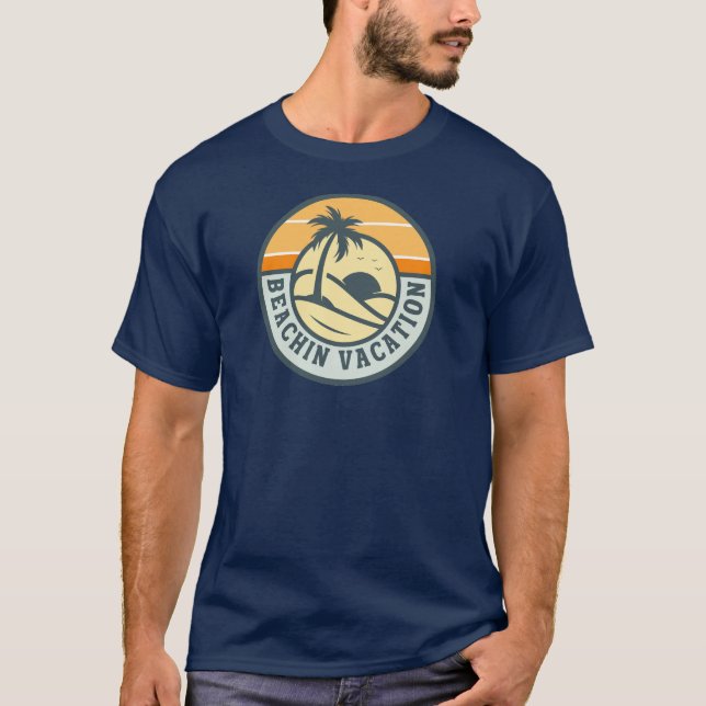 Beach design logo on t-shirt (Front)