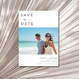 Beach Destination Elegant Photo Wedding Save The Date