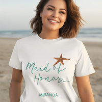 Beach destination starfish wedding maid or honour