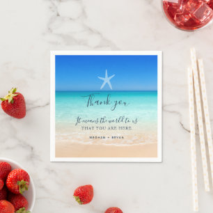 Beach Destination Starfish Wedding Napkins
