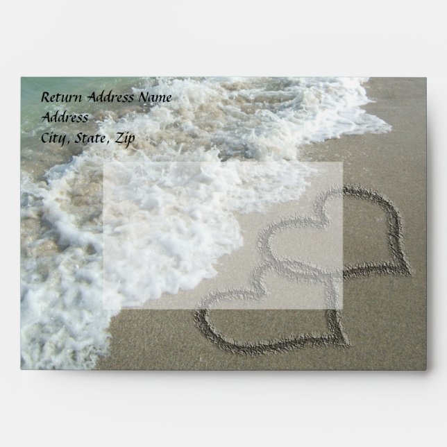Beach Destination Wedding Envelopes (Front)