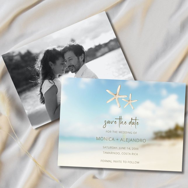 Beach Destination Wedding Photo  Save The Date (Beach Destination Wedding Photo Save The Date)