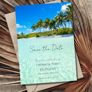 Beach Destination Wedding Photo Save the Date