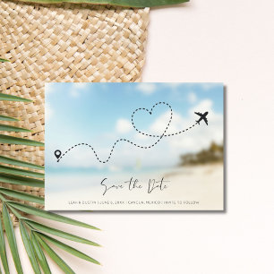 Beach Destination Wedding Photo Save the Date 