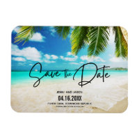Beach Destination Wedding Photo Save The Date Magn