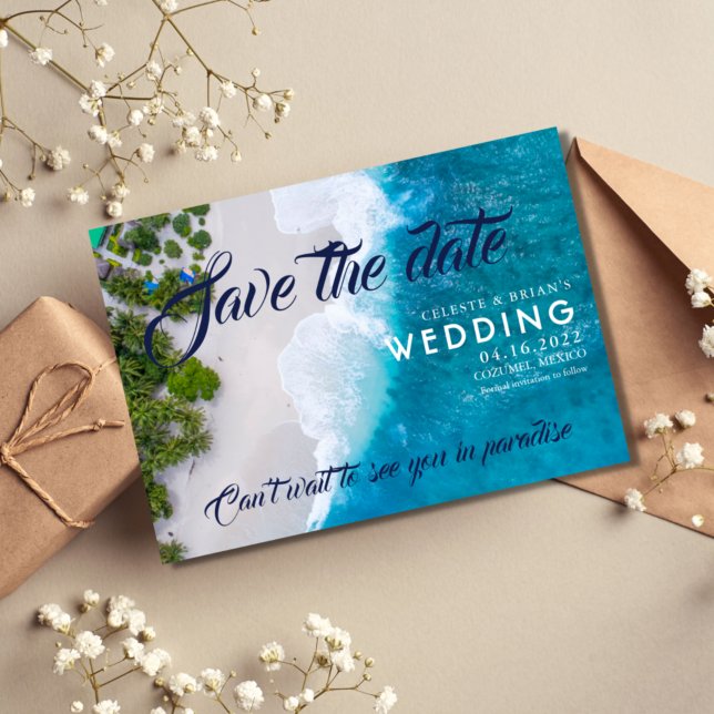 Beach Destination Wedding Save Dates Save The Date (Creator Uploaded)