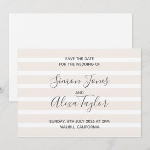 Beach destination wedding save the date
