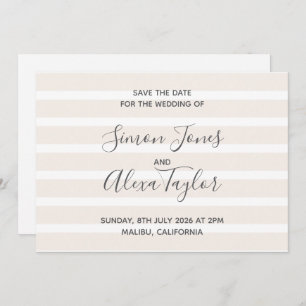 Beach destination wedding save the date