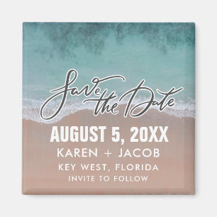 Beach Destination Wedding Save the Date Magnet