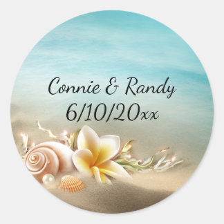 Beach Destination Wedding Sticker