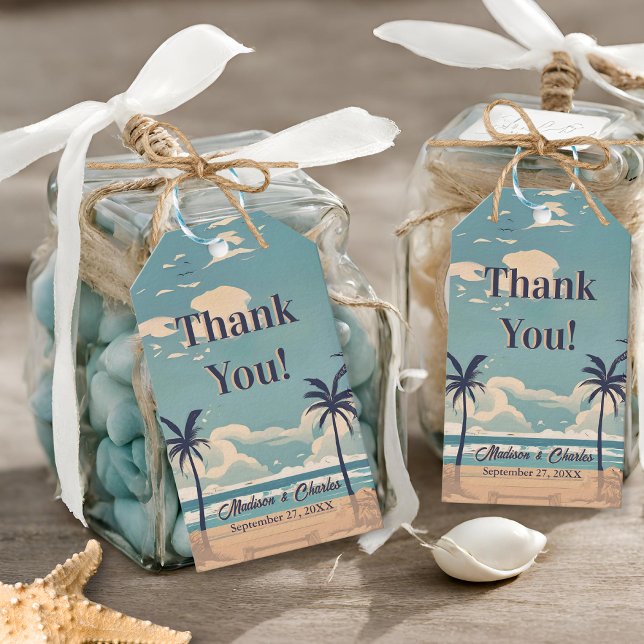 Beach Destination Wedding Thank You Favour  Gift Tags (Creator Uploaded)