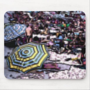 Beach digital effect of style "impression" mouse pad