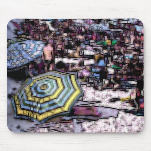 Beach digital effect of style "impression"  mouse pad (Front)