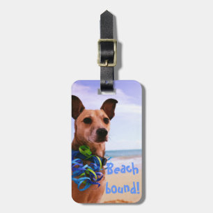 Beach Dog Luggage Tag