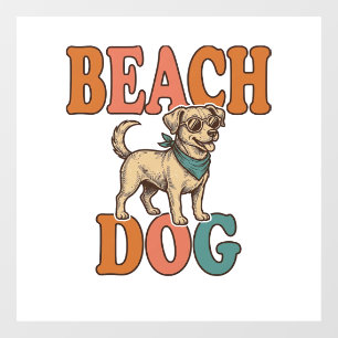 Beach Dog Vintage Engraving Graphic Design_1