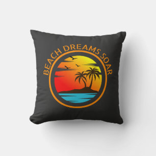 Beach Dreams Soar: Coastal Reveries Cushion