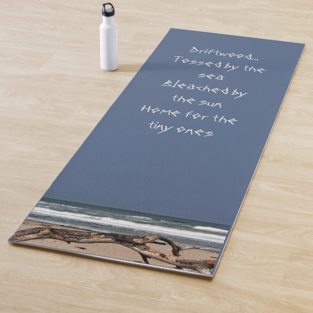 Beach Driftwood Quote Yoga Mat (In Situ)
