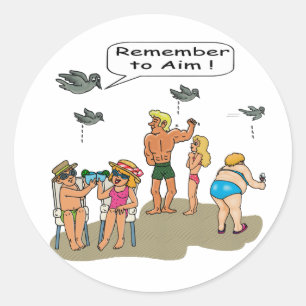 "Beach Droppings" Stickers