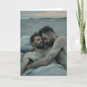 Beach Dunes Embrace at Sunset Card