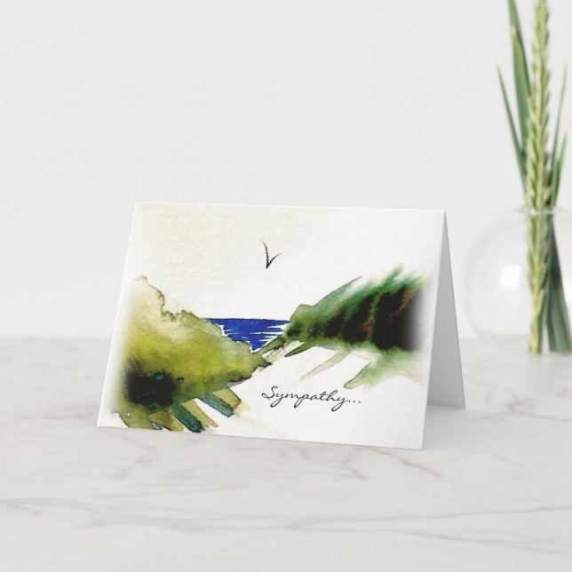 Beach Dunes Sympathy card (Front)